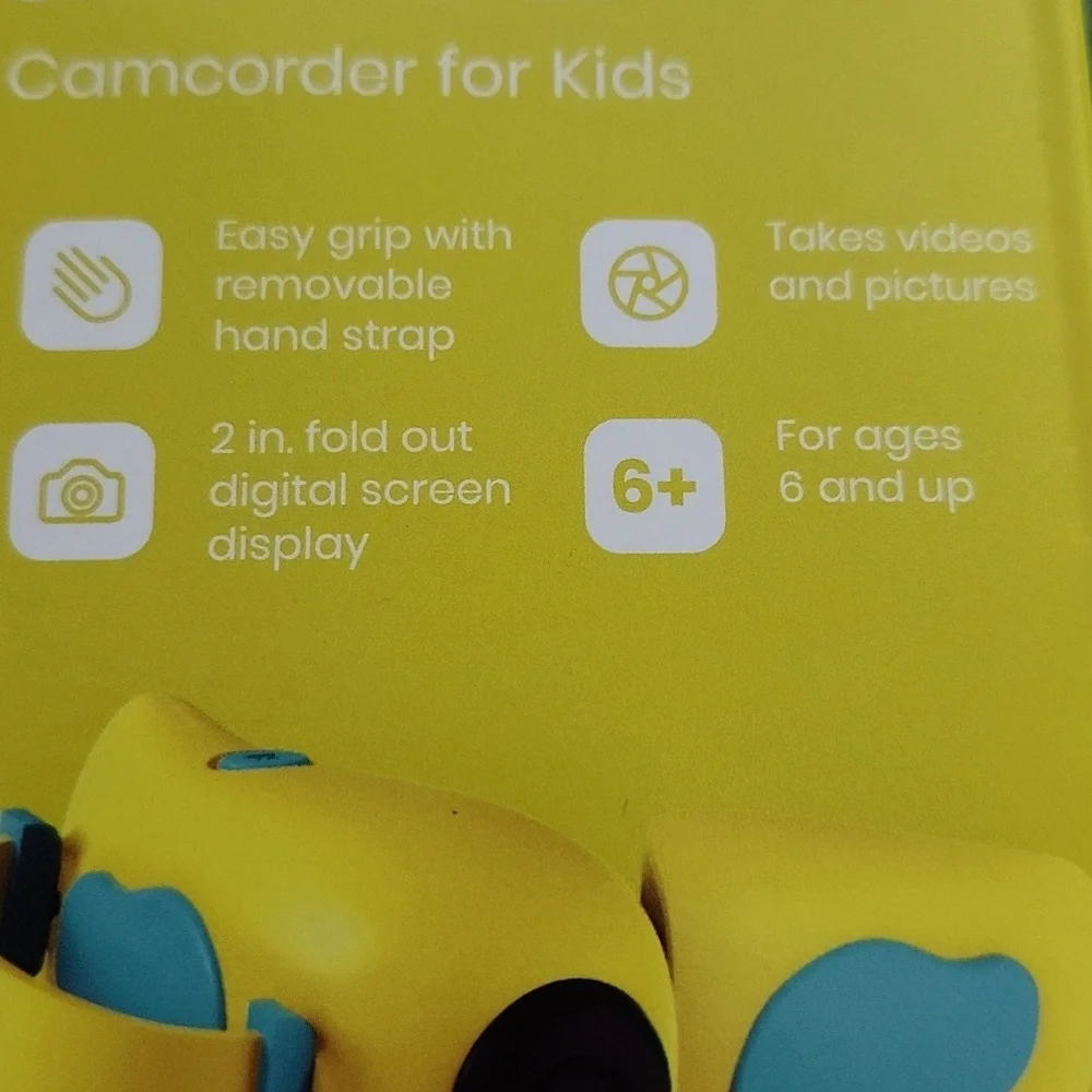 Vibrant Yellow and Blue Kids Video Camera